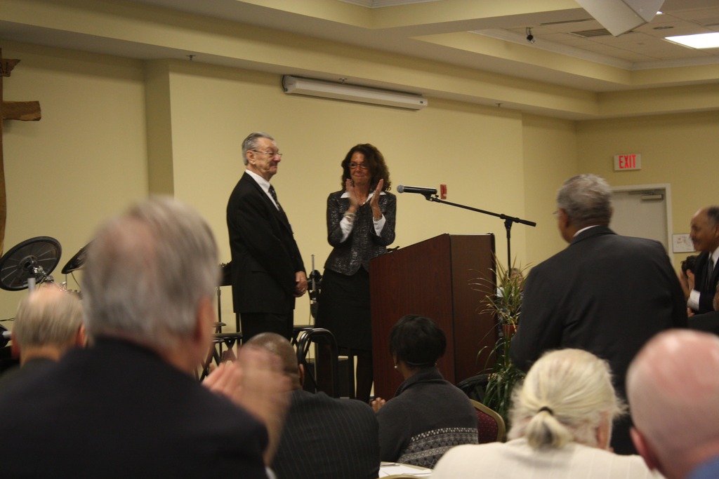 William Hogue receiving 2010 Walter Welsh Award